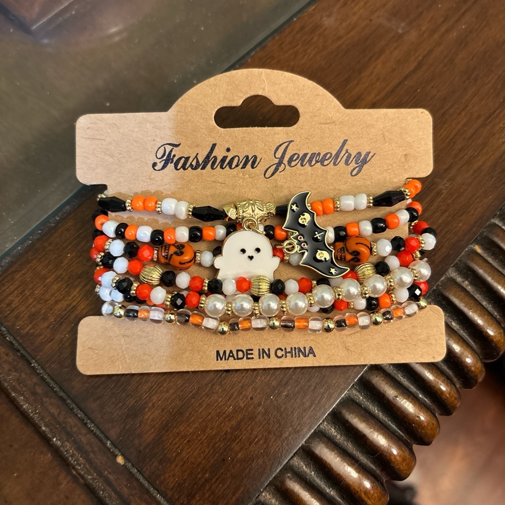 Halloween Beaded Bracelet Set